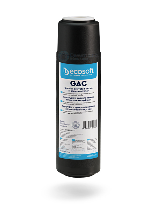 Uhlíková filtračná vložka GAC-10 s granulovaným aktívnym uhlím