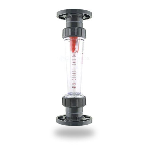 Prírubový prietokomer vody do priemyslu 12-60 m3/h Inline rotameter