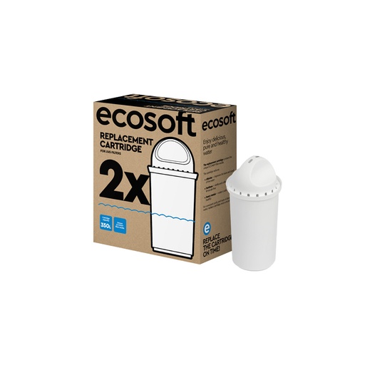 [slim-f2] Sada 2 náhradných filtračných vložiek pre kanvicu Ecosoft Slim