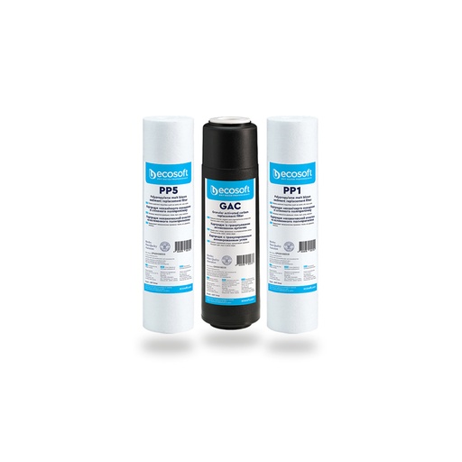 [PUREfilt3] Ecosoft PUREfilt3 Set of Replacement Water Filter Certridges for RO