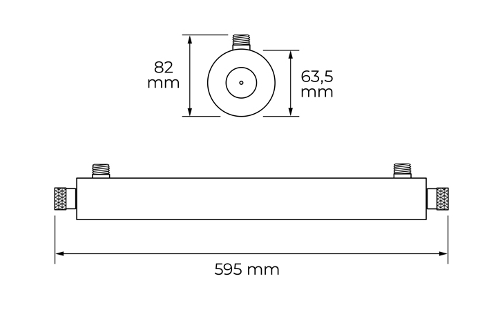 Rozmery sterilizačnej UV lampy HyUV 25W