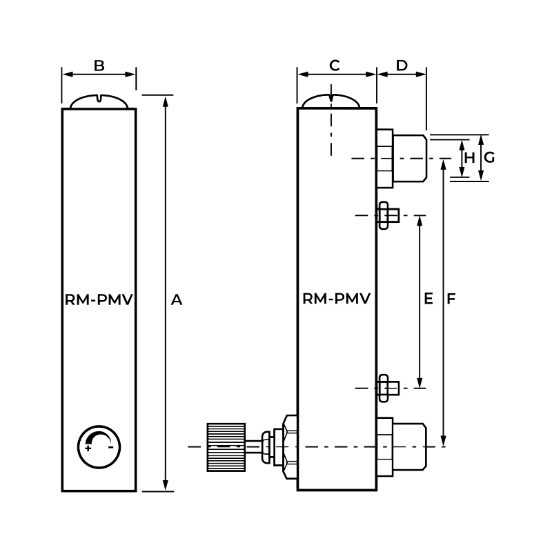 Prietokomer na meranie a obmedzenie prietoku vody Rozmery prietokomeru s obmedzovačom prietoku vody