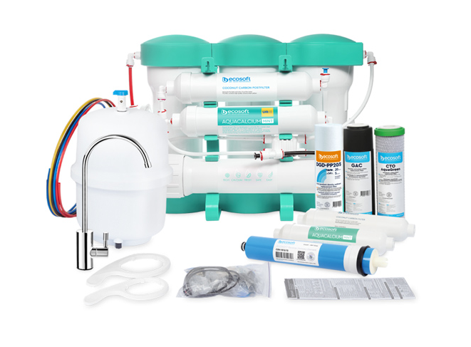 Obsah balenia reverznej osmózy Ecosoft PURE AquaCalcium MINT Reverzná osmóza Ecosoft PURE AquaCalcium MINT