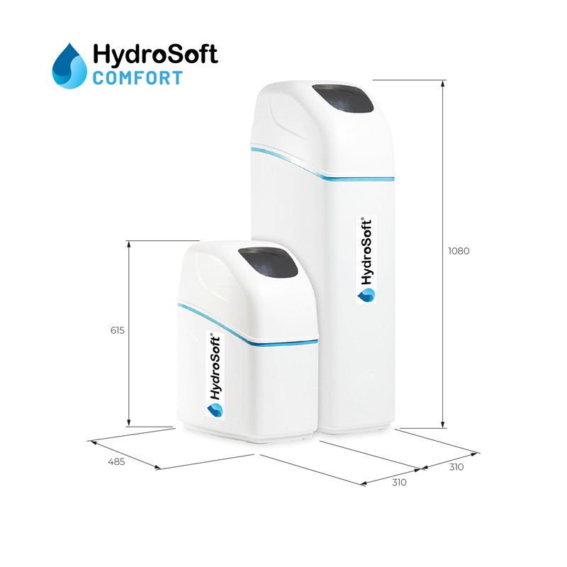 Zmäkčovač vody HydroSoft COMFORT Mini - rozmery