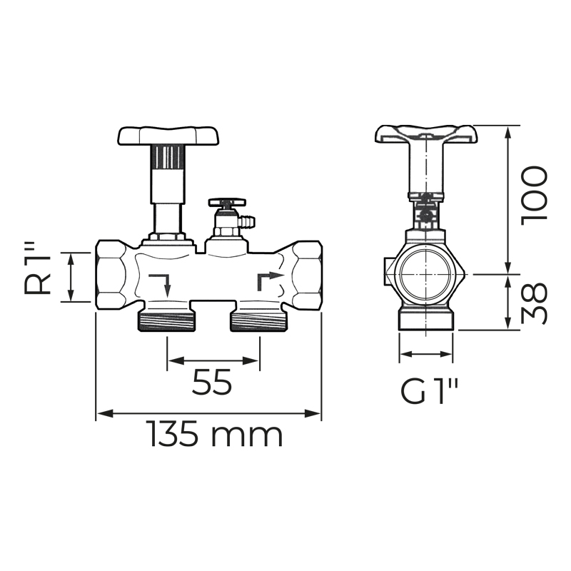 BWT Multiblock Bypass 1“ pripojovací ventil