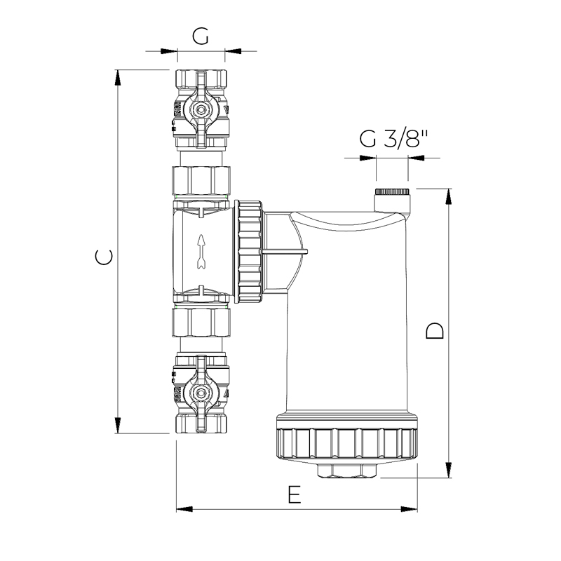 Ultima SafeCleaner 1 magnetický filter s rotačným pripojením
