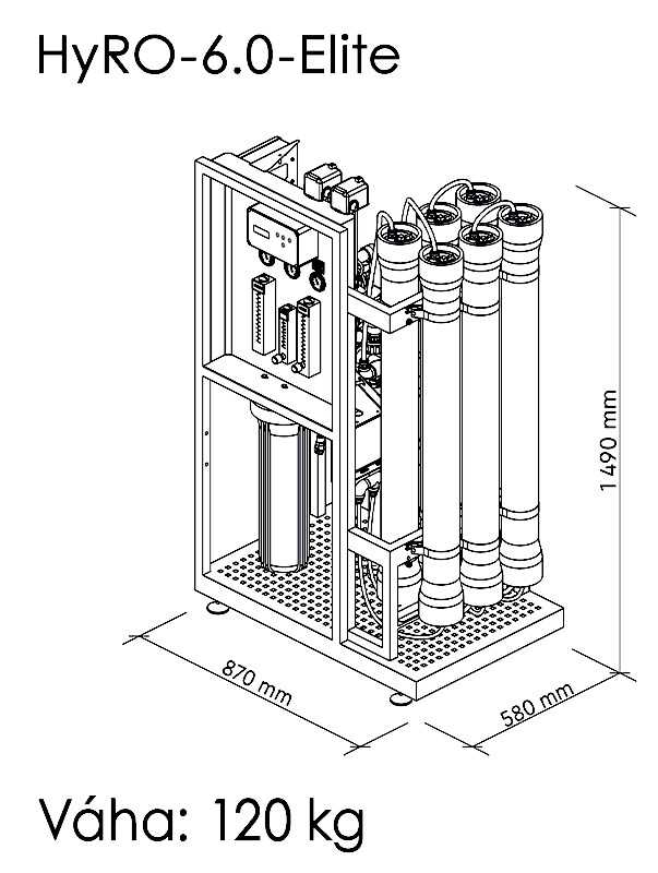 Priemyselná reverzná osmóza HyRO-6-Elite s eCONNECT | MO 36000 ELITE