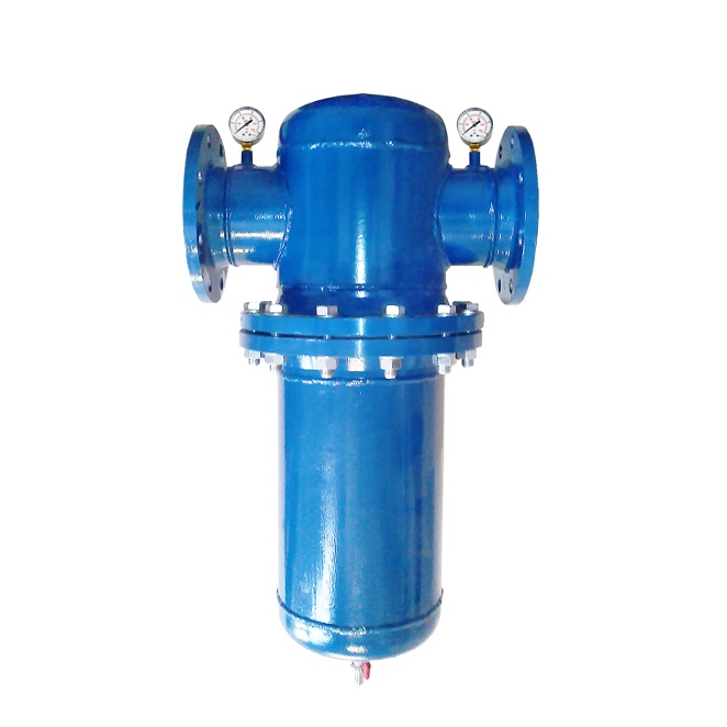 Prírubový priemyseľný filter DN125 s vypúšťacím ventilom 1/2&quot;