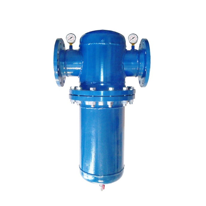 Prírubový priemyseľný filter DN200 s vypúšťacím ventilom 1/2&quot;