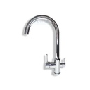 Trojcestná kuchynská batéria DUNAJ, lesklá