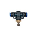 Tin valve with quick fittings 1/4" - 1/4"