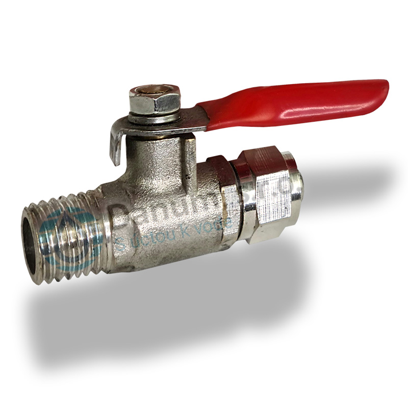 Nerezový guľový ventil s rýchlospojkou a vonkajším závitom 3/8" - 1/4"
