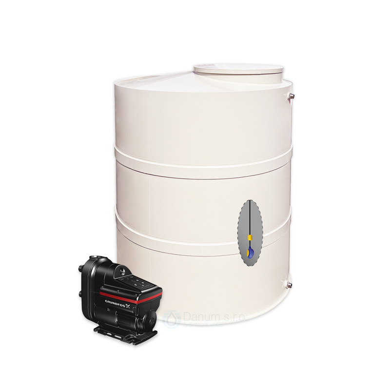 Drip pan with GRUNDFOS dosing Pump - 1900 L