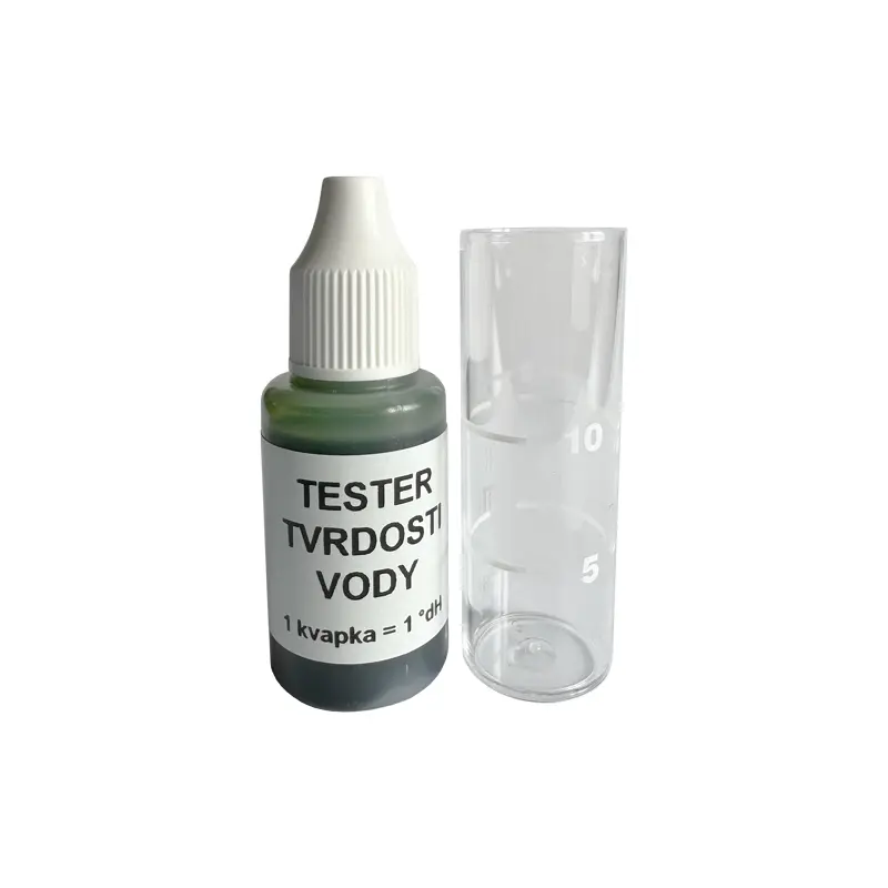 Kvapkový tester tvrdosti vody titračnou metódou – set, 15 ml