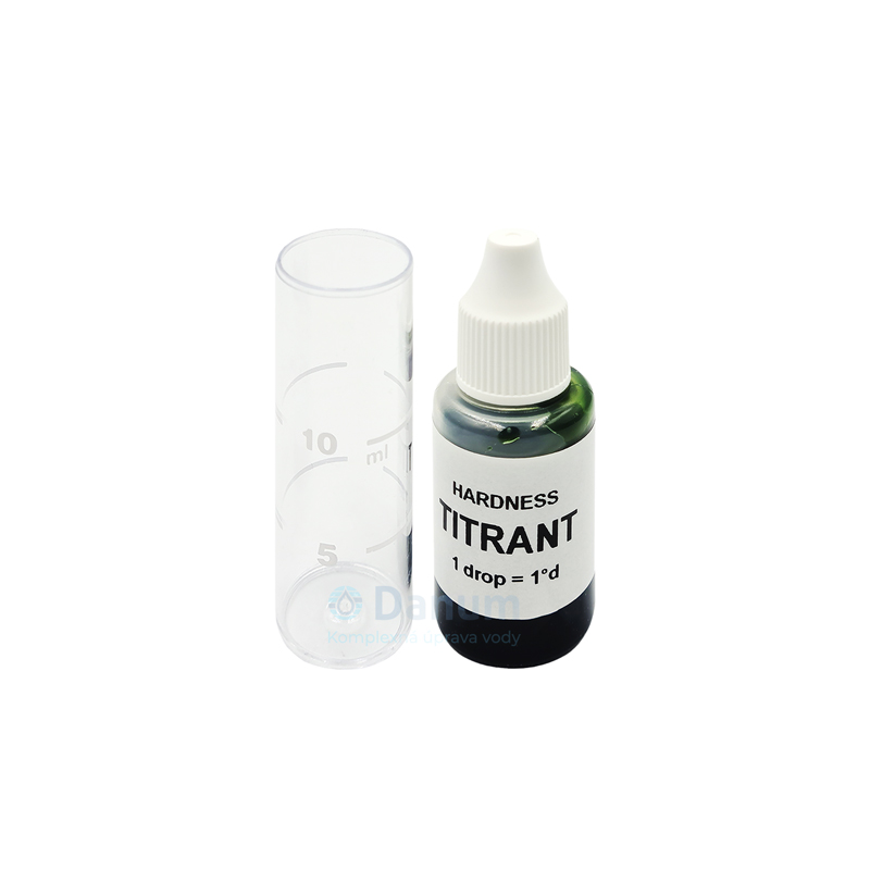 Kvapkový tester tvrdosti vody titračnou metódou, 1 fľaškový set / 15 ml
