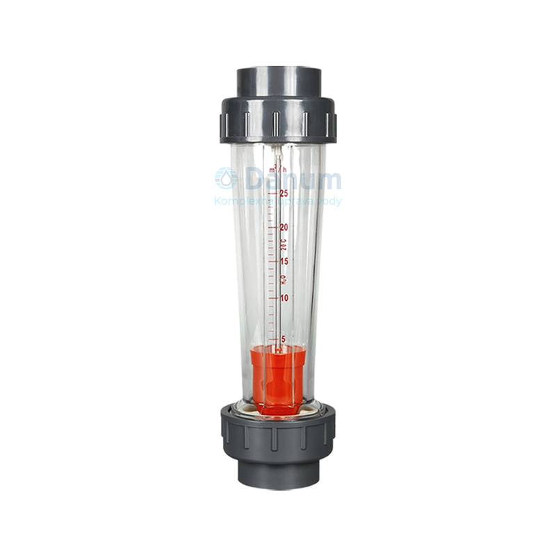 Industrial In-line Rotameter for water, 1-10 m³/h