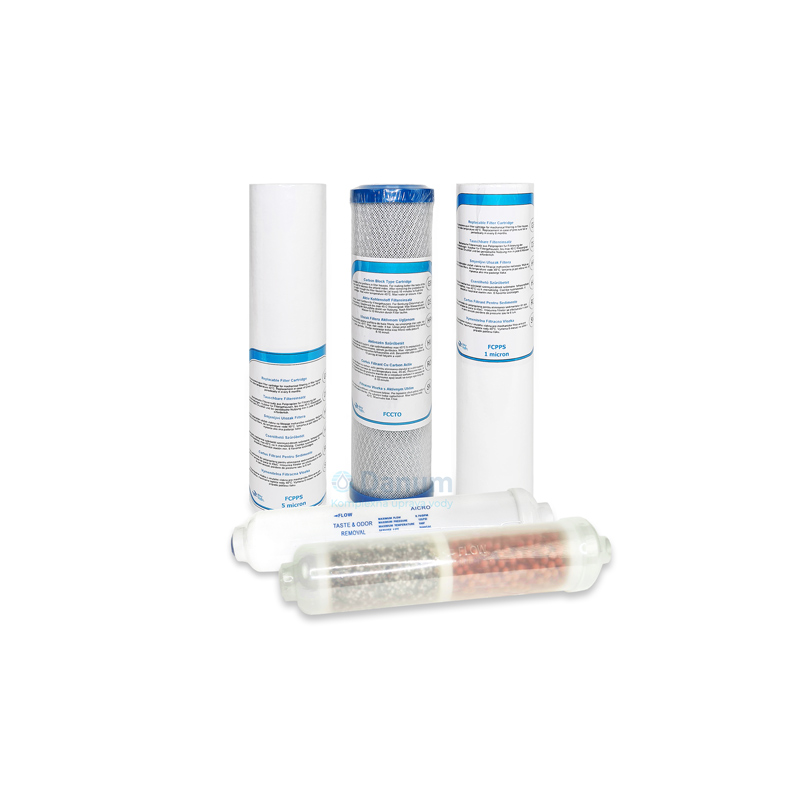 Classic set of replacement filter cartridges for reverse osmosis filters