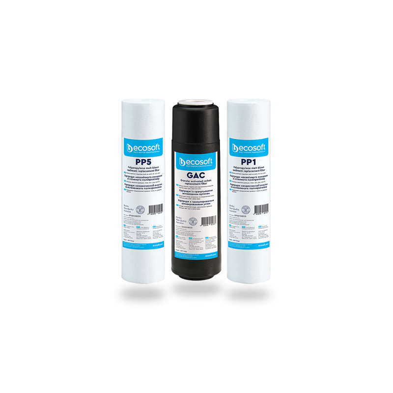 Ecosoft PUREfilt3 Set of Replacement Water Filter Certridges for RO