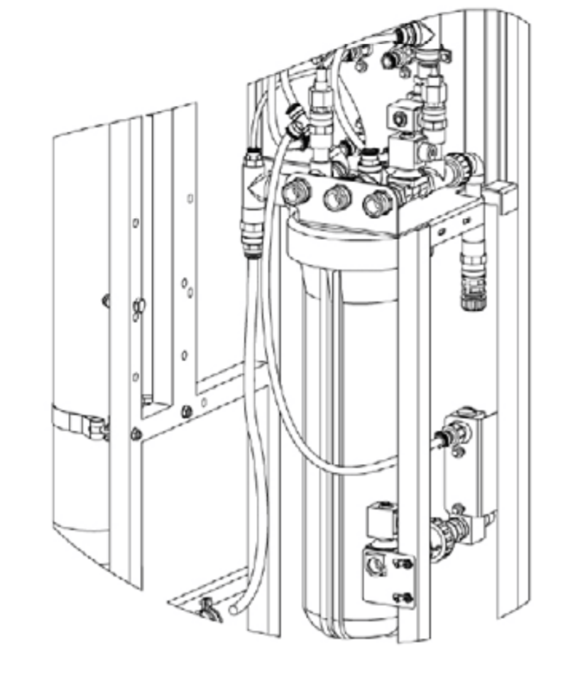 Options: Mixing raw water into the permeate or flushing with permeate for HyRO 1.0 and HyRO 2.0