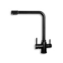 Three-way kitchen faucet HORNÁD, black