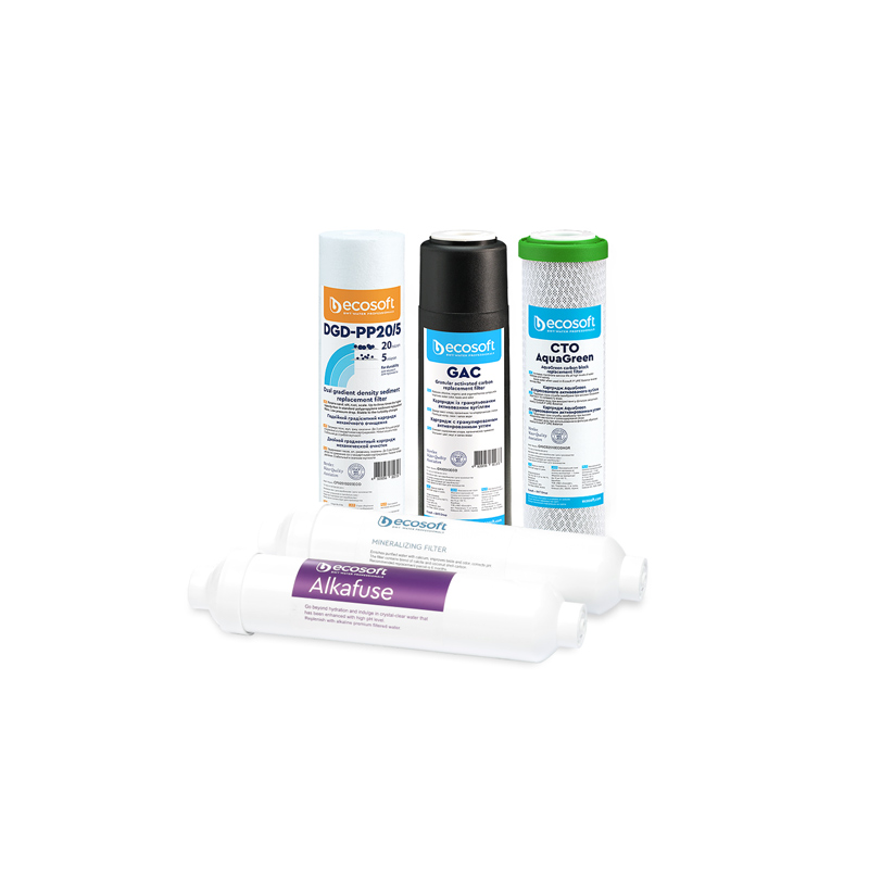 Set of replacement filter Cartridges for reverse osmosis PURE Alkafuse