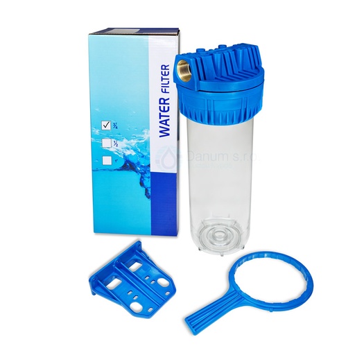 Transparent filter for water with 3/4" connection - full set