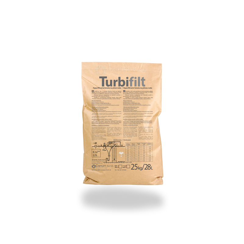 Hyperfiltračná hmota Turbifilt na pitnú vodu 0,5 - 1,0 mm | 28 l/25 kg/vrece