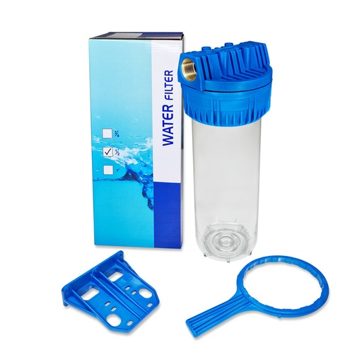 Priehľadný potrubný filter 1/2" - kompletná sada