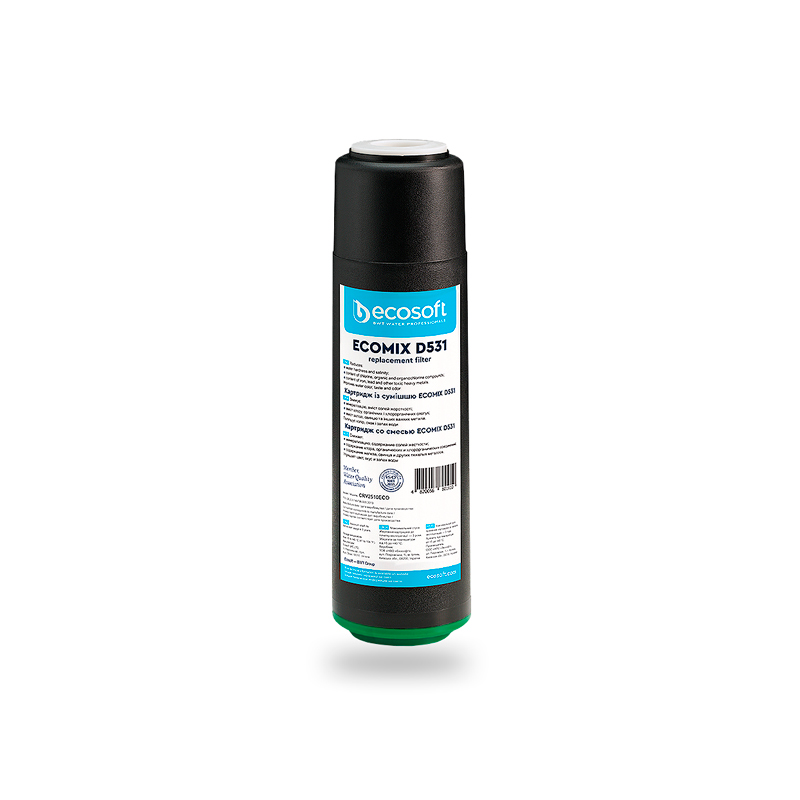 Replacement Filter Cartridge with Ecomix media 10"×2,5"