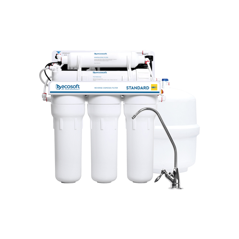 Ecosoft PURE Standard Reverse Osmosis Filter and booster Pump