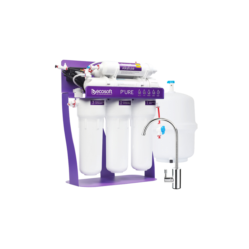 PURE Alkafuse reverse osmosis water filter with booster pump