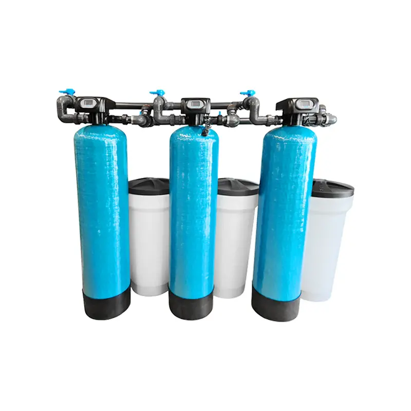 Three-module industrial water softener HydroSoft Triplex 17 m³/h