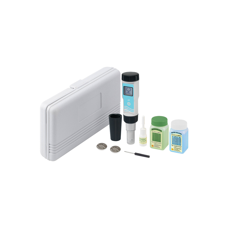 AVP 2000 digital pH meter with calibration solutions