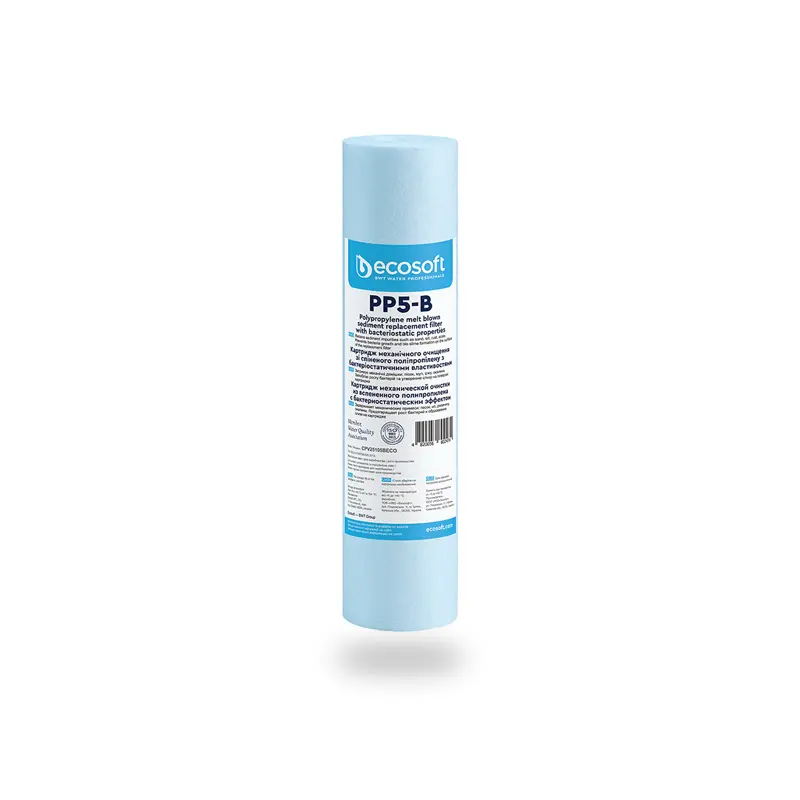Ecosoft PP filter cartridge with bacteriostatic effect - 2,5"×10", 5 µm, PP