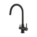 Three-way kitchen faucet DUNAJ, black