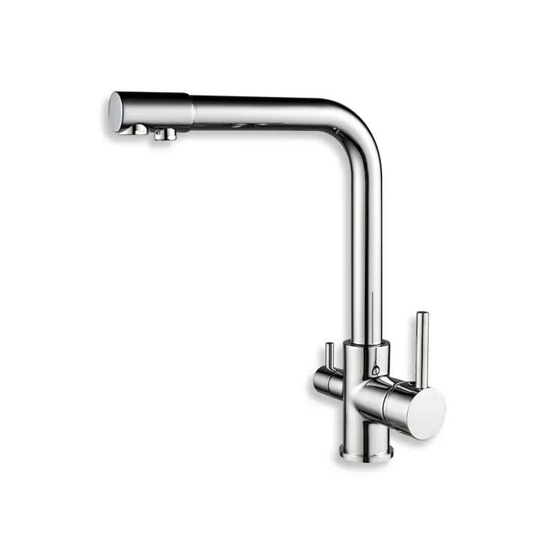 Three-way kitchen faucet HORNÁD, shiny