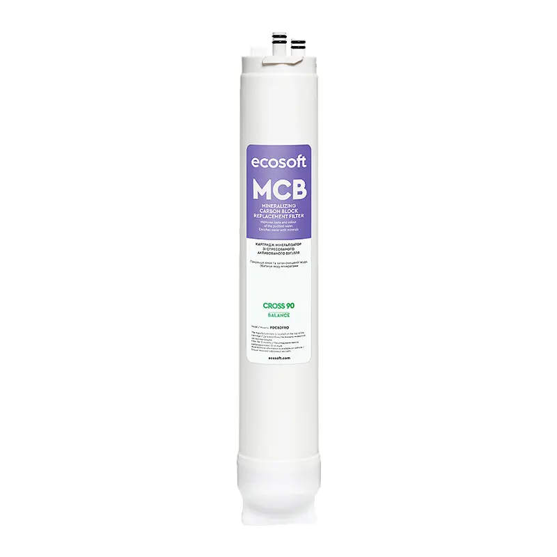 Replacement filter cartridge with carbon block for reverse osmosis RObust90 with minerals