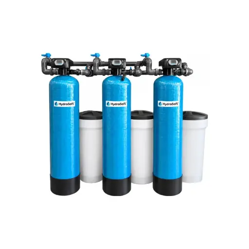 [240T1/HYS-1] Three-module industrial water softener HydroSoft Triplex 9,4 m³/h